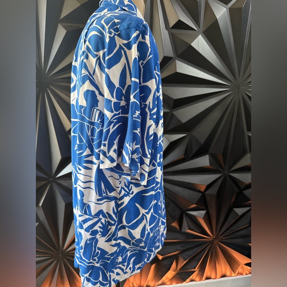 Polo by Ralph Lauren Tropical Blue and White Hawaiian 
Shirt - Picture 2 of 3